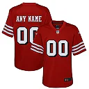Zennovawear San Francisco 49ers Youth Alternate Custom Game Jersey - Scarlet