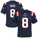 Zennovawear Stefon Diggs New England Patriots Youth Team Game Jersey - Navy