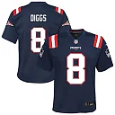 Zennovawear Stefon Diggs New England Patriots Youth Team Game Jersey - Navy