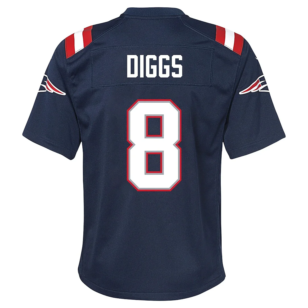 Zennovawear Stefon Diggs New England Patriots Youth Team Game Jersey - Navy