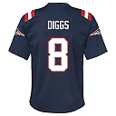 Zennovawear Stefon Diggs New England Patriots Youth Team Game Jersey - Navy