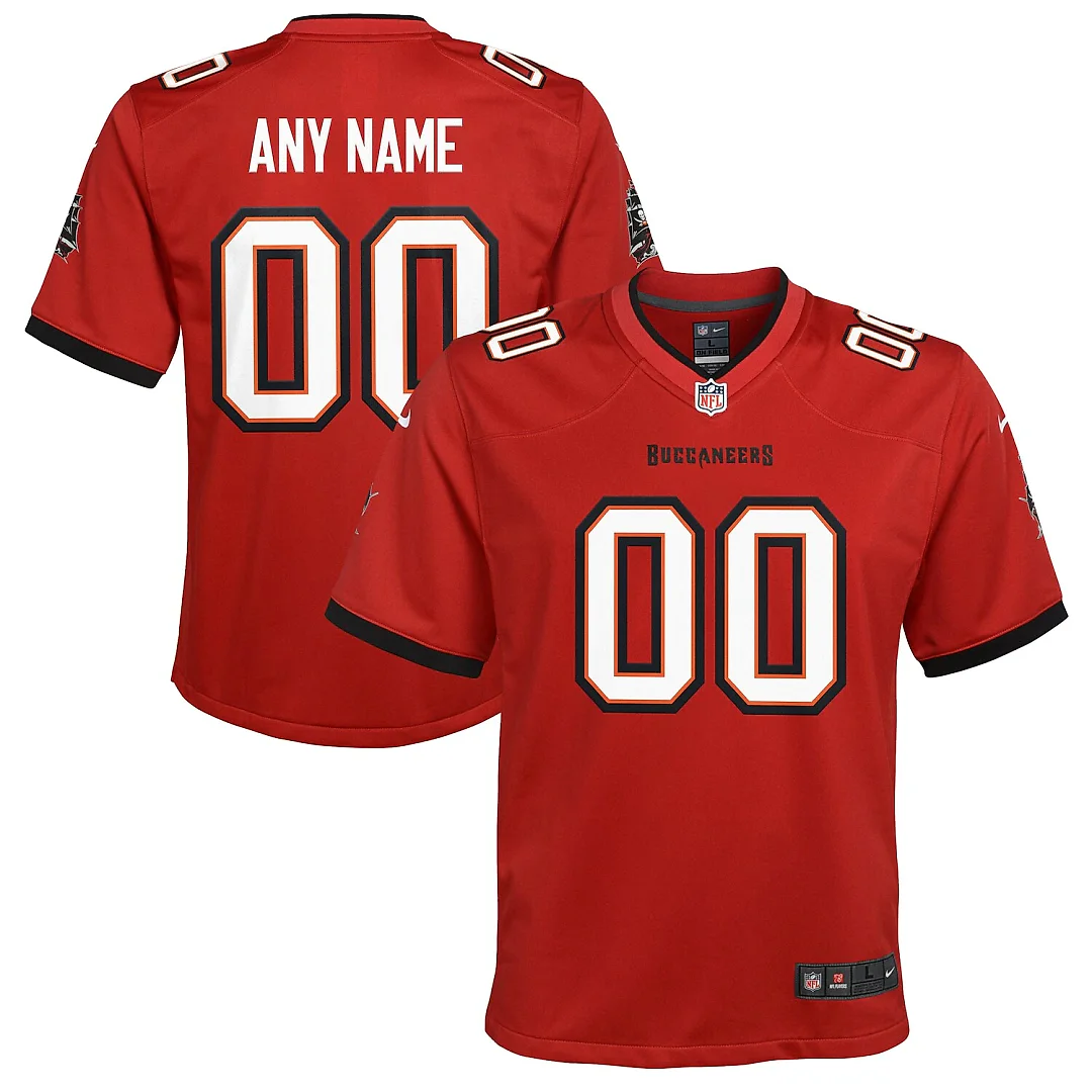 Zennovawear Tampa Bay Buccaneers Youth Custom Game Jersey - Red