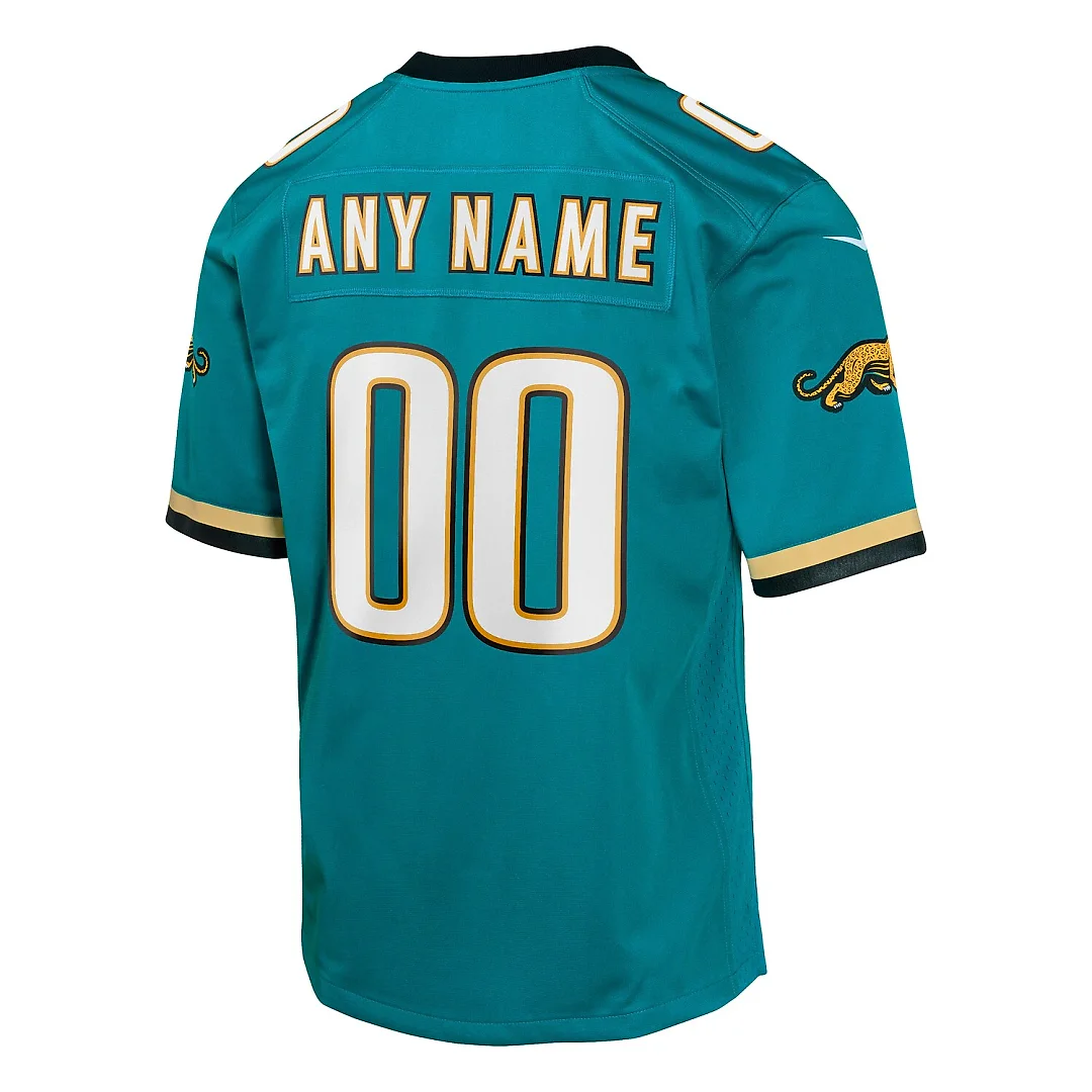 Zennovawear Jacksonville Jaguars Youth Prowler Throwback Custom Game Jersey - Teal