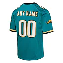 Zennovawear Jacksonville Jaguars Youth Prowler Throwback Custom Game Jersey - Teal