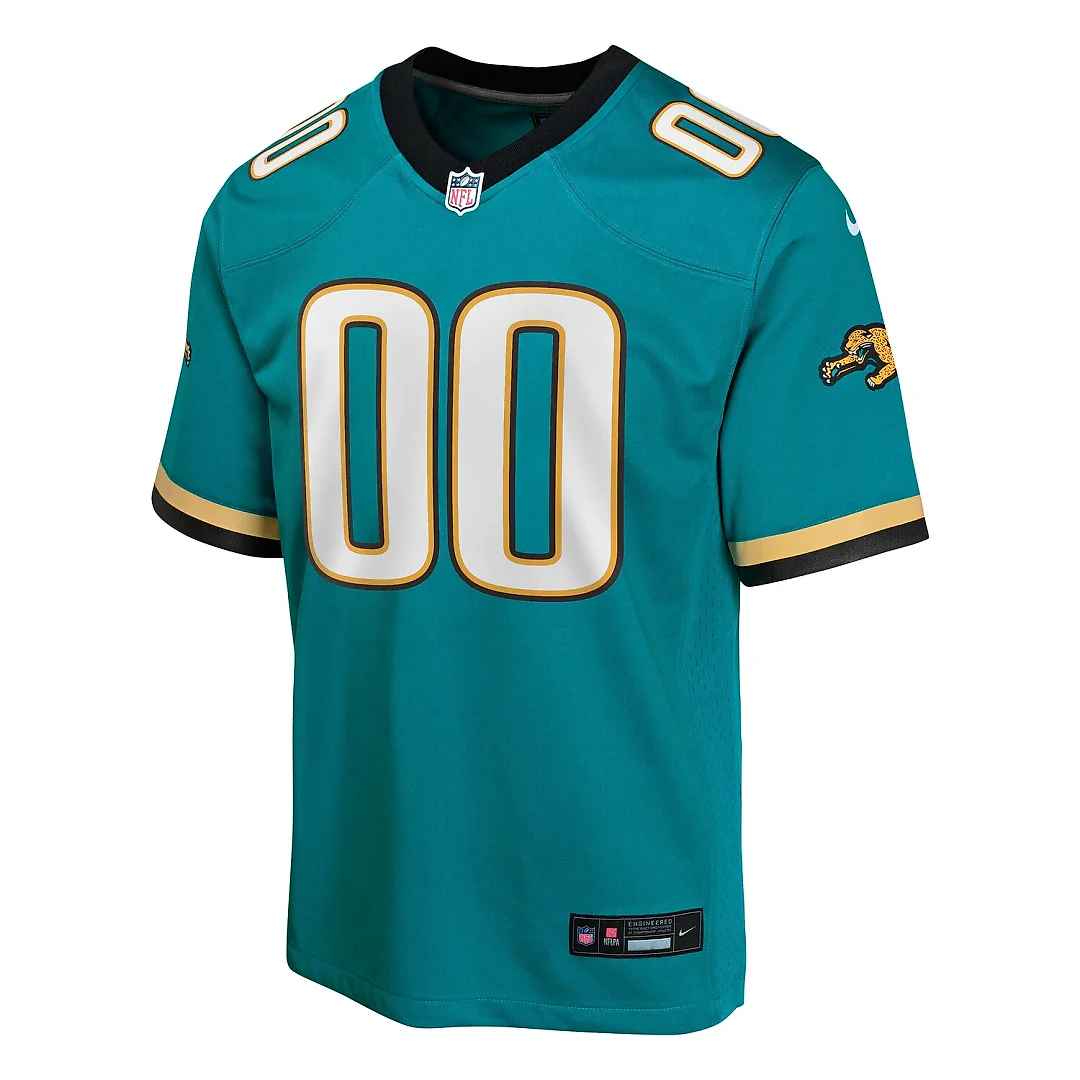 Zennovawear Jacksonville Jaguars Youth Prowler Throwback Custom Game Jersey - Teal