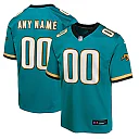 Zennovawear Jacksonville Jaguars Youth Prowler Throwback Custom Game Jersey - Teal