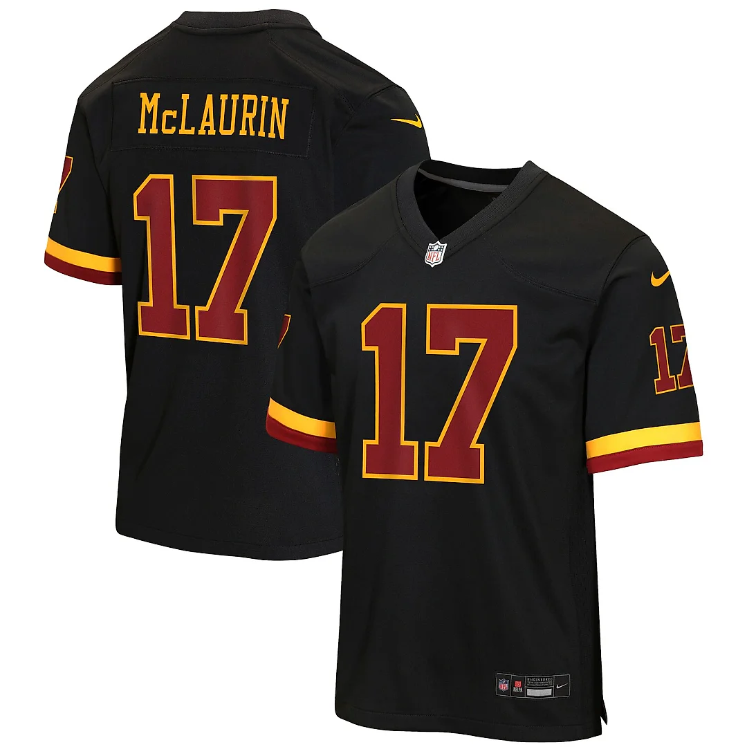 Zennovawear Terry McLaurin Washington Commanders Youth Hail Raiser Alternate Game Jersey - Black
