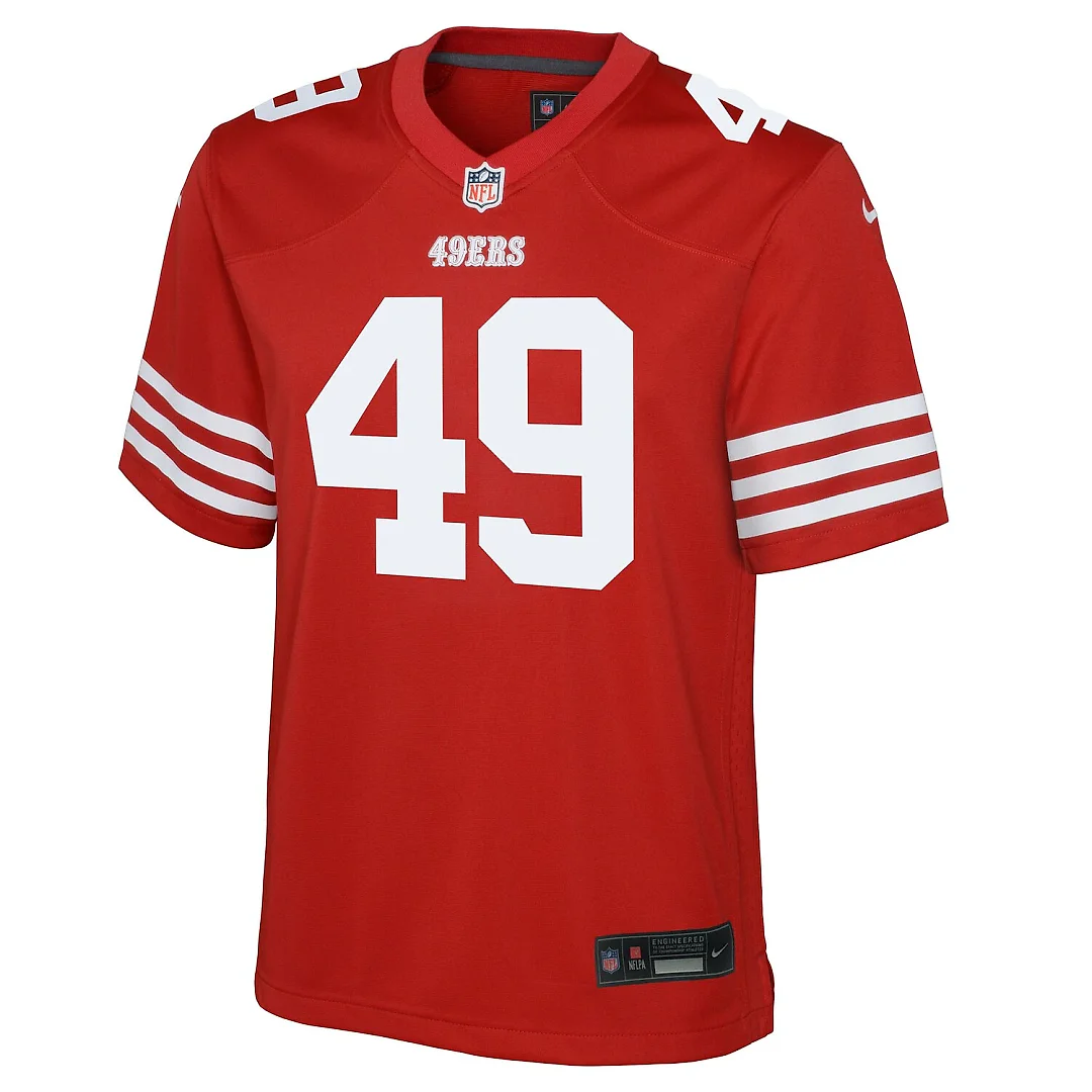 Zennovawear The Faithful San Francisco 49ers Youth Team Game Jersey - Scarlet
