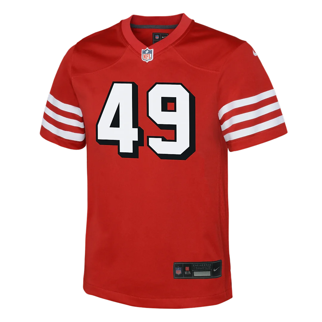 Zennovawear The Faithful San Francisco 49ers Youth Alternate 2 Game Jersey - Scarlet