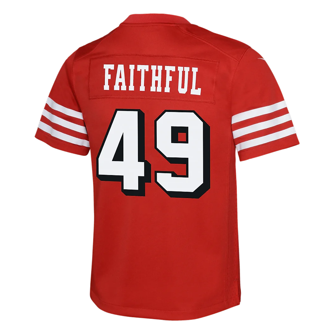Zennovawear The Faithful San Francisco 49ers Youth Alternate 2 Game Jersey - Scarlet
