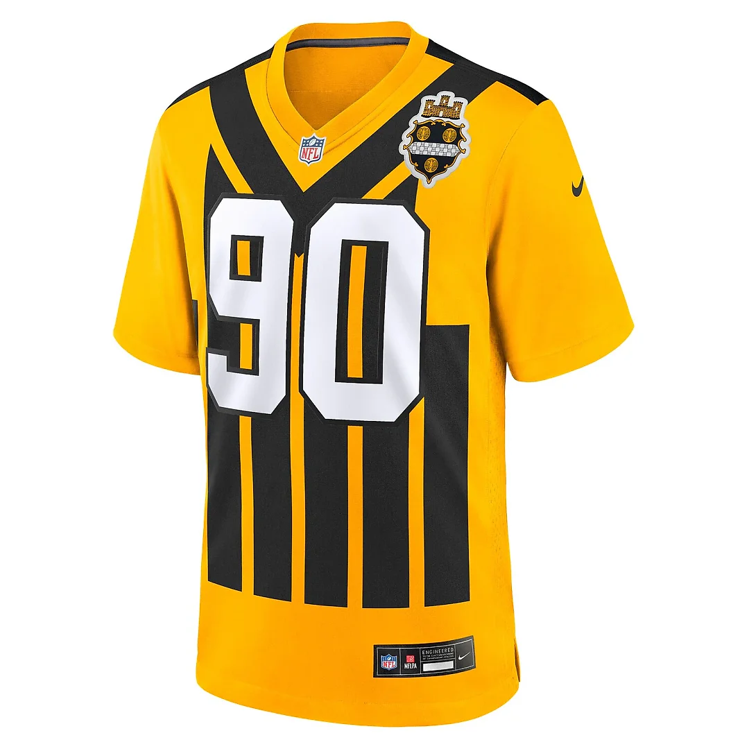 Zennovawear T.J. Watt Pittsburgh Steelers Youth Alternate 1933 Throwback Game Jersey - Gold