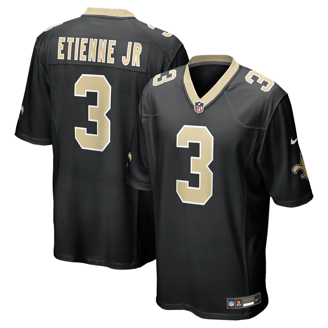 Zennovawear Travis Etienne Jr New Orleans Saints Youth Game Jersey - Black