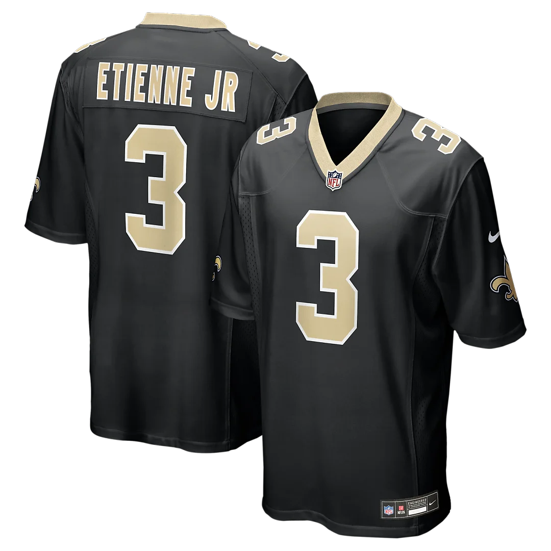 Zennovawear Travis Etienne Jr New Orleans Saints Youth Game Jersey - Black