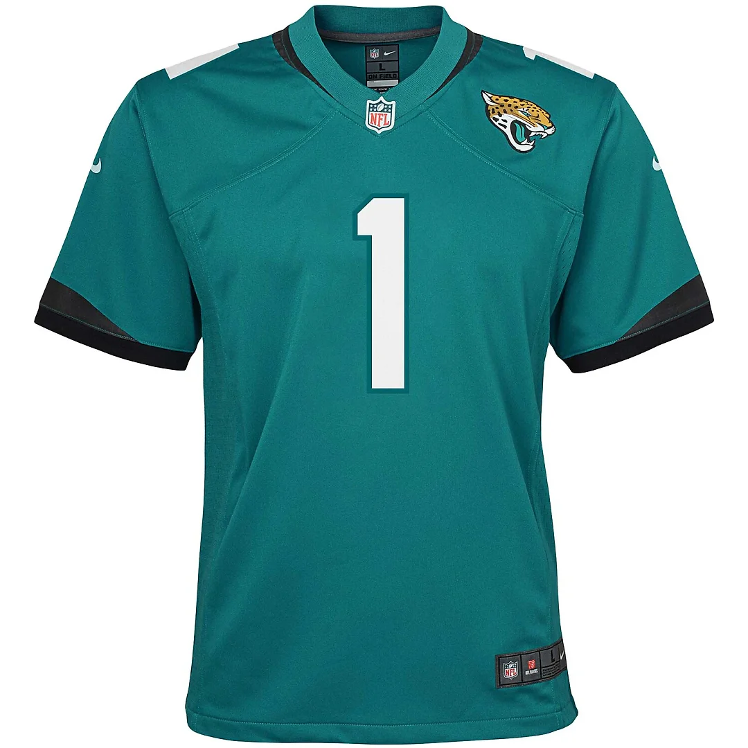 Zennovawear Travis Etienne Jacksonville Jaguars Youth Game Jersey - Teal