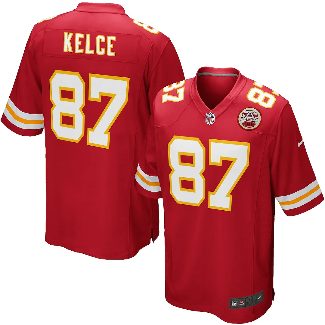 Zennovawear Travis Kelce Kansas City Chiefs Youth Game Jersey - Red