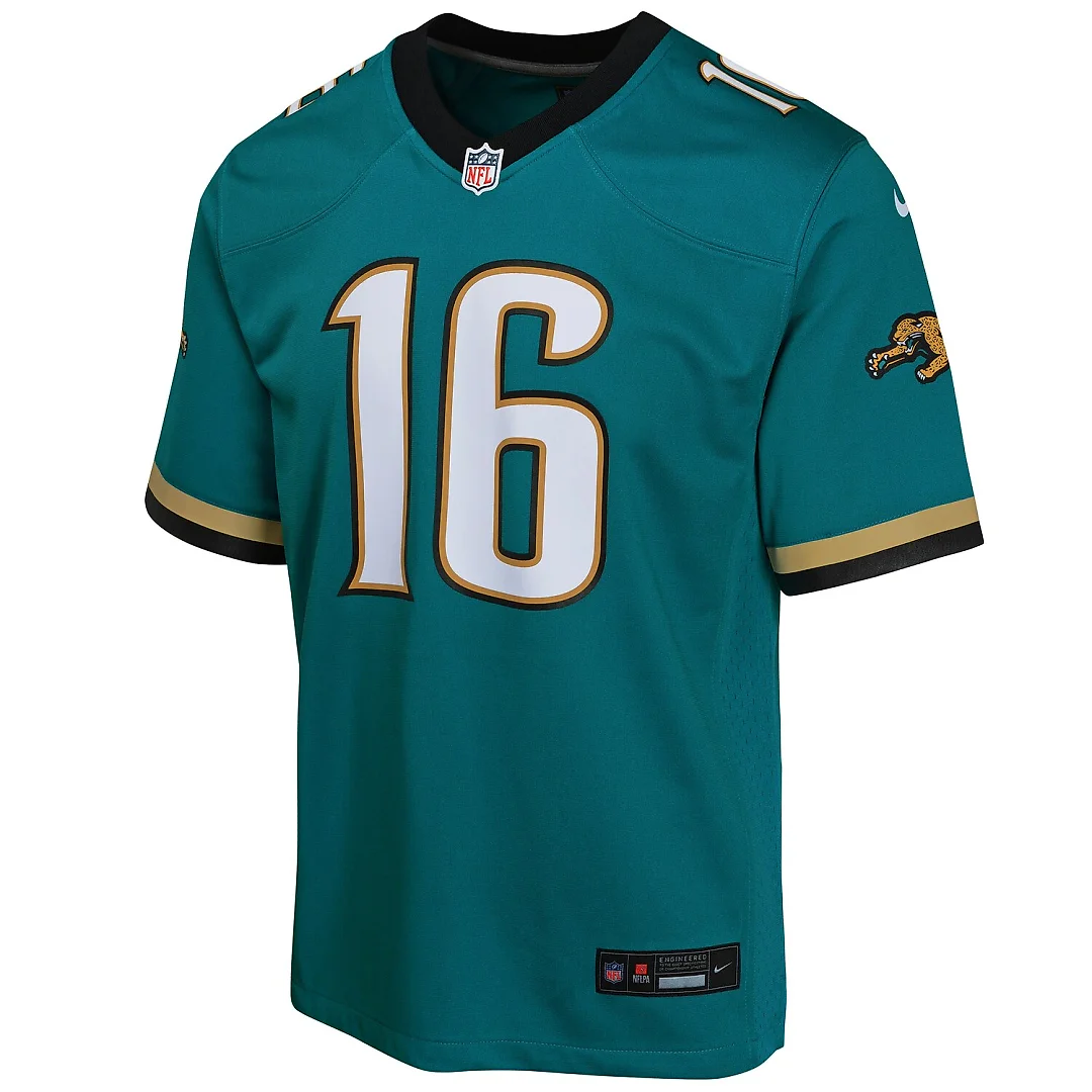 Zennovawear Trevor Lawrence Jacksonville Jaguars Youth Game Jersey - Teal