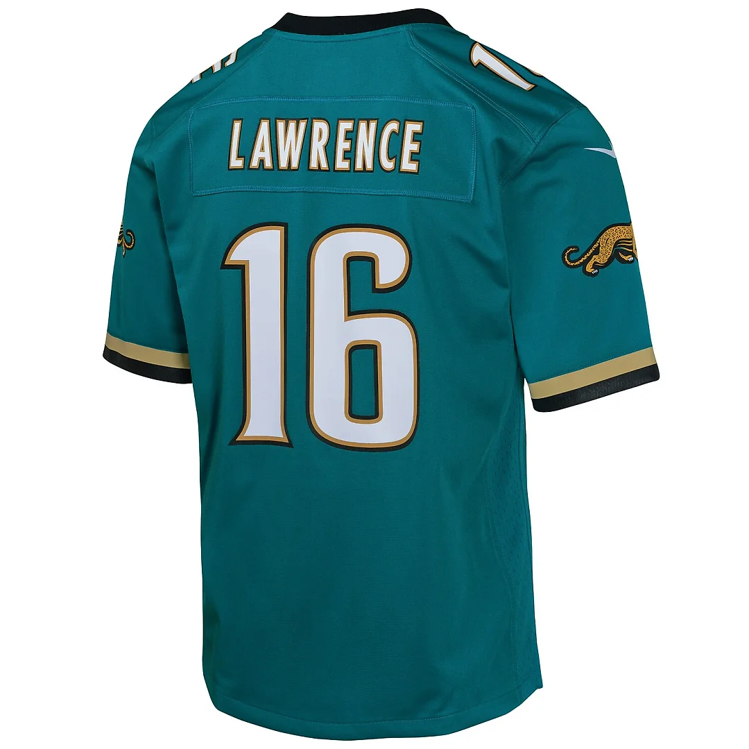 Zennovawear Trevor Lawrence Jacksonville Jaguars Youth Game Jersey - Teal