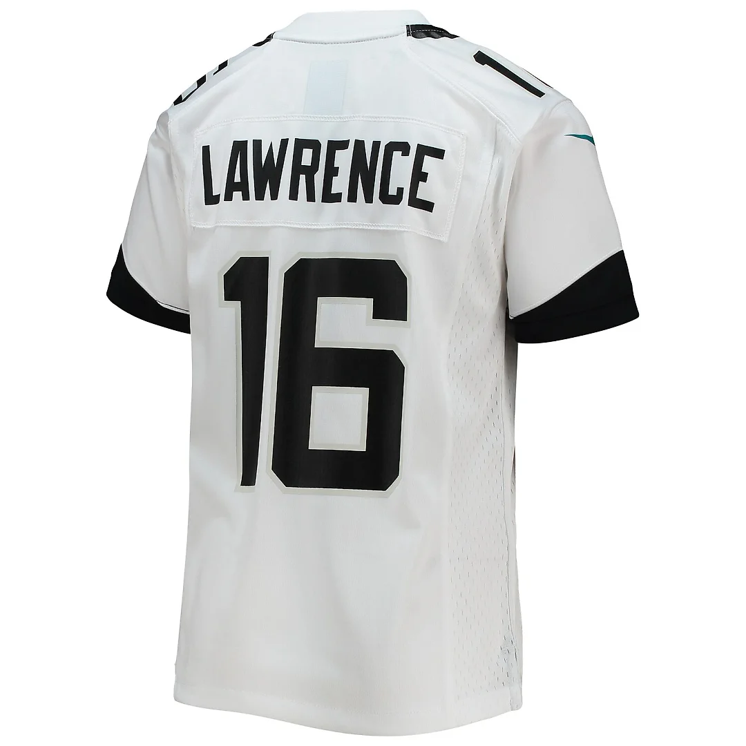 Zennovawear Trevor Lawrence Jacksonville Jaguars Youth Game Jersey - White