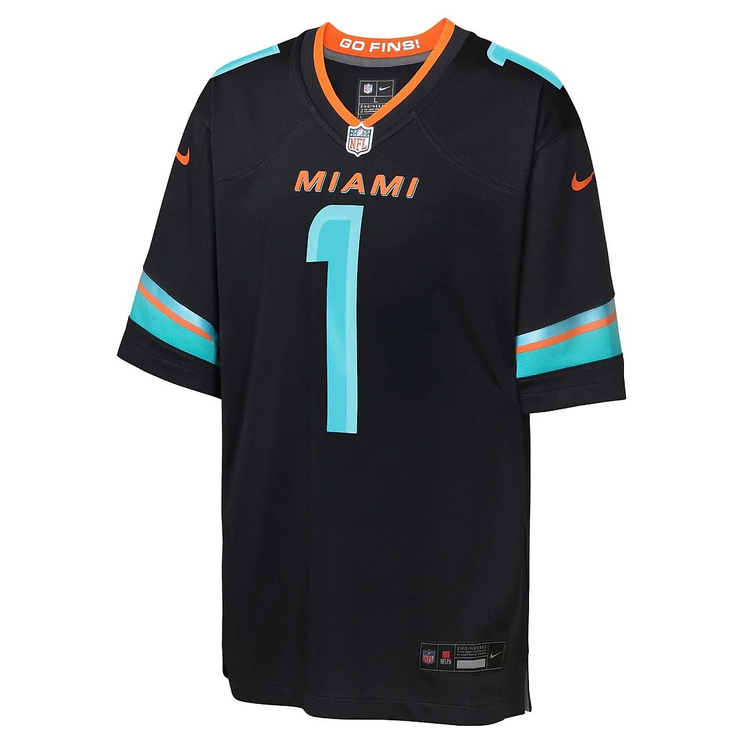Zennovawear Tua Tagovailoa Miami Dolphins Youth 2025 Rivalries Collection Game Jersey - Pitch Blue