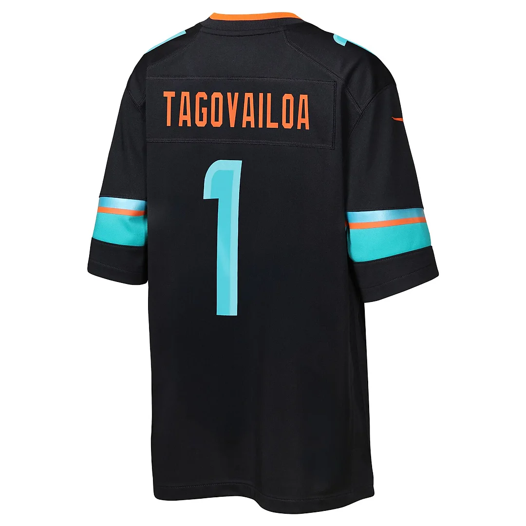 Zennovawear Tua Tagovailoa Miami Dolphins Youth 2025 Rivalries Collection Game Jersey - Pitch Blue