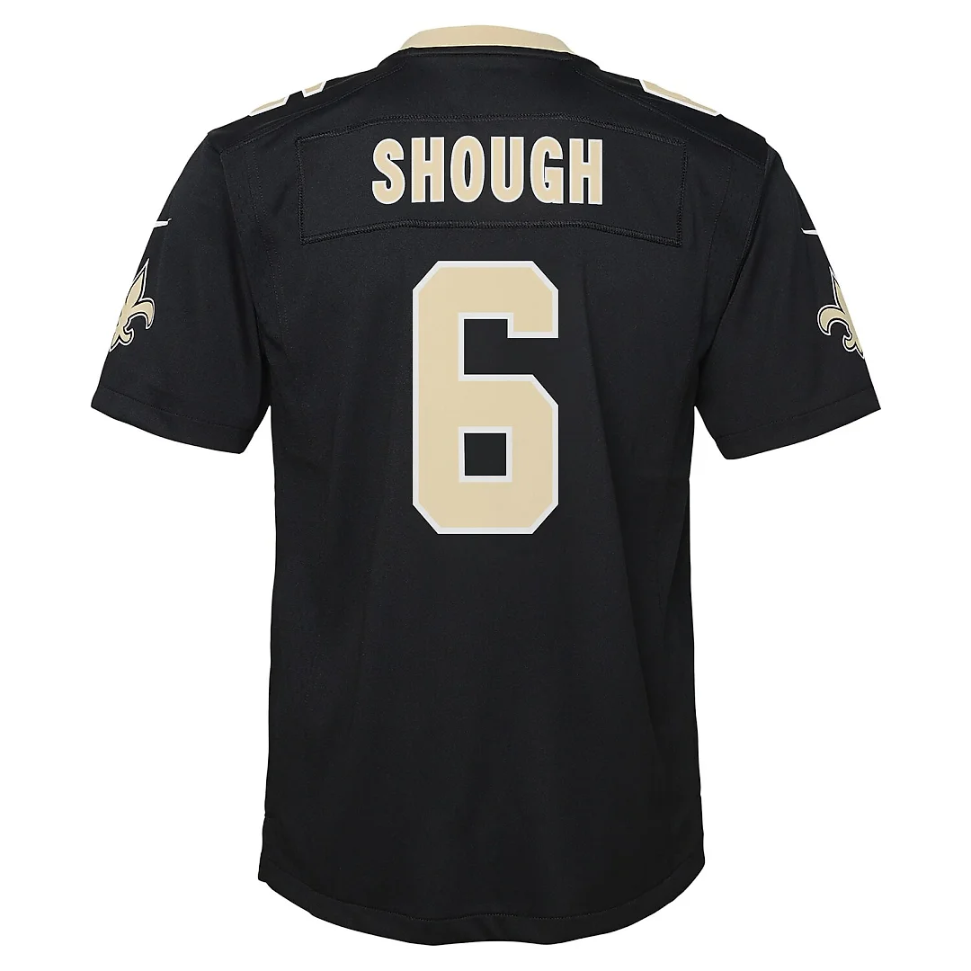 Zennovawear Tyler Shough New Orleans Saints Youth Team Game Jersey - Black