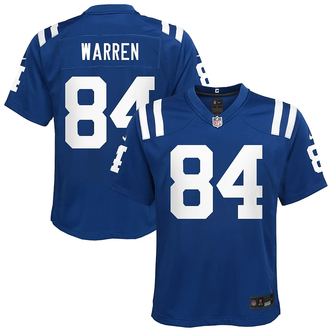 Zennovawear Tyler Warren Indianapolis Colts Youth Team Game Jersey - Royal