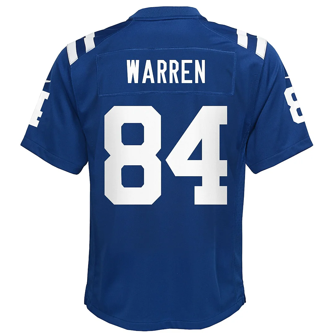 Zennovawear Tyler Warren Indianapolis Colts Youth Team Game Jersey - Royal