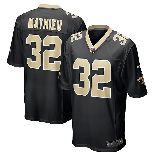 Zennovawear Tyrann Mathieu New Orleans Saints Youth Game Jersey - Black