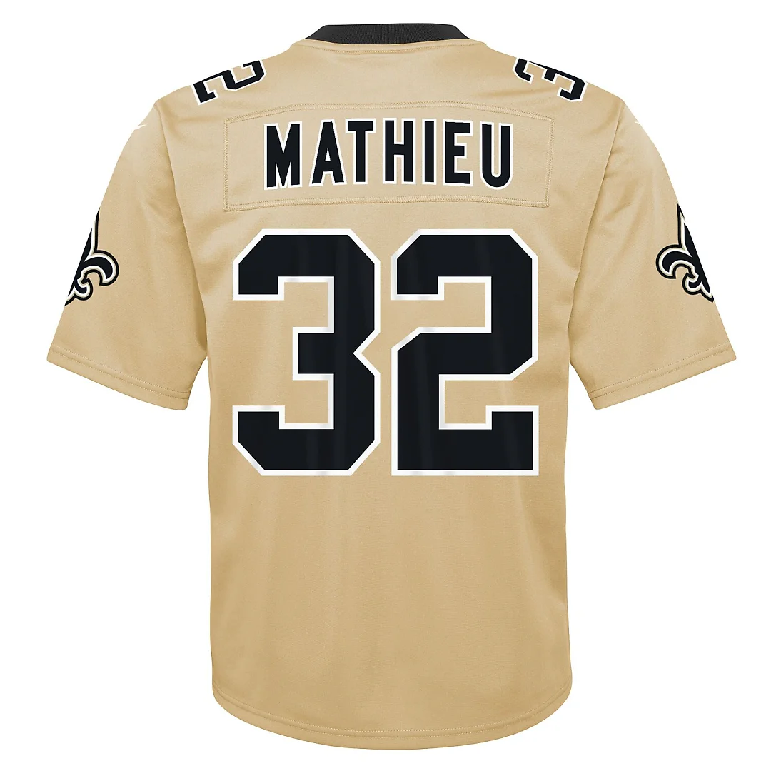 Zennovawear Tyrann Mathieu New Orleans Saints Youth Inverted Game Jersey - Gold