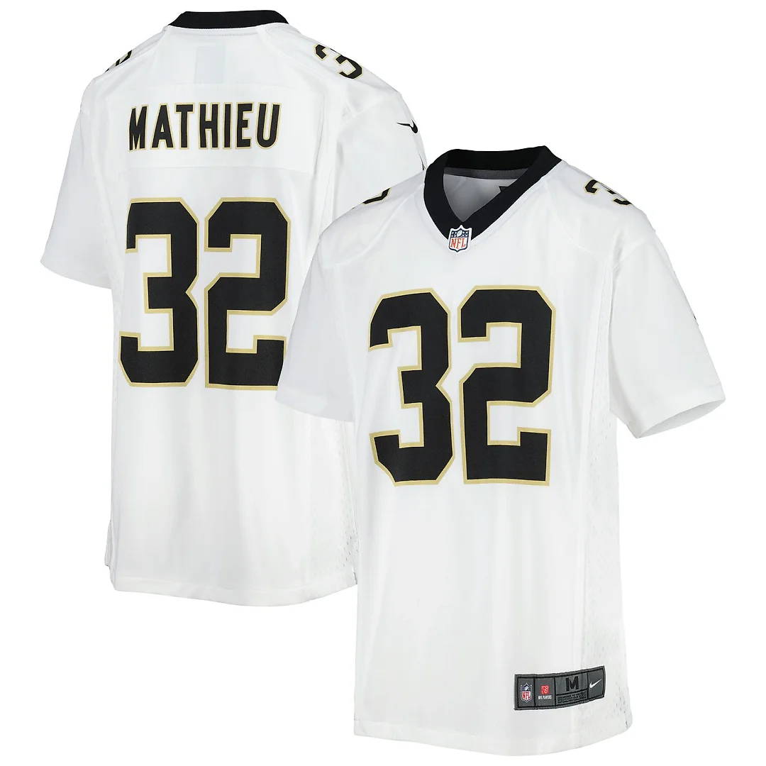 Zennovawear Tyrann Mathieu New Orleans Saints Youth Game Jersey - White
