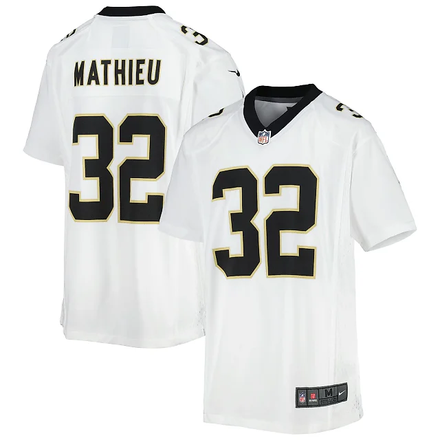 Zennovawear Tyrann Mathieu New Orleans Saints Youth Game Jersey - White