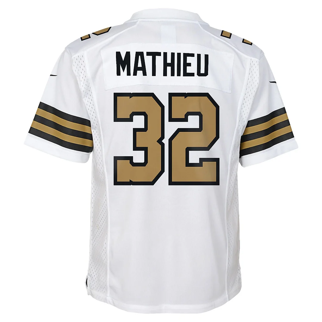 Zennovawear Tyrann Mathieu New Orleans Saints Youth Game Jersey - White