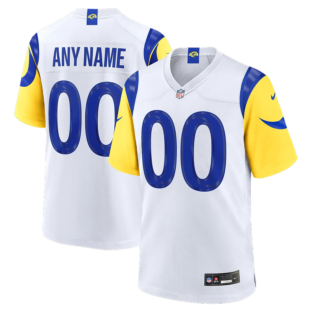 Zennovawear Los Angeles Rams Youth Custom Game Jersey - White