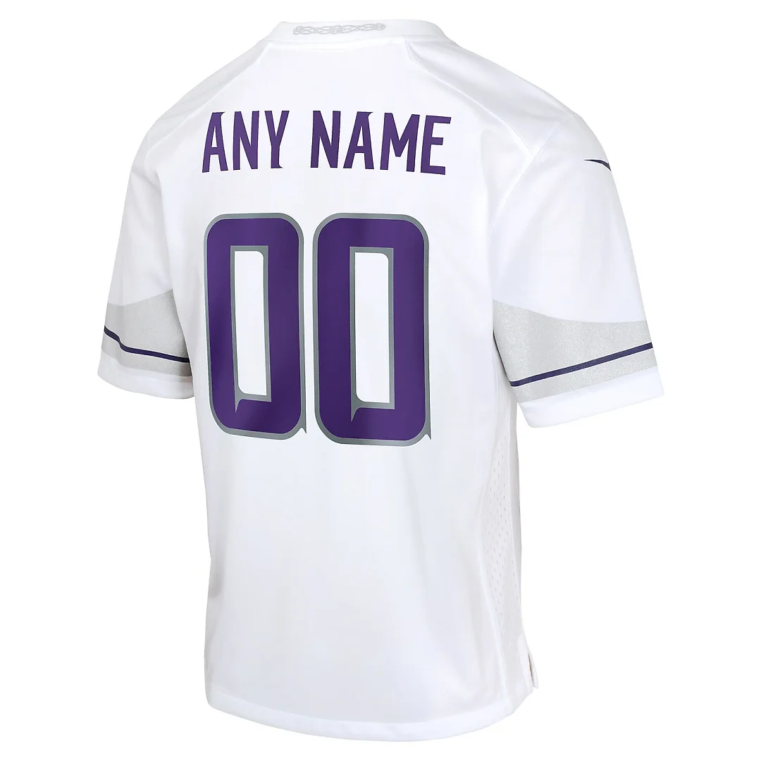 Zennovawear Minnesota Vikings Youth Alternate Custom Game Jersey - White