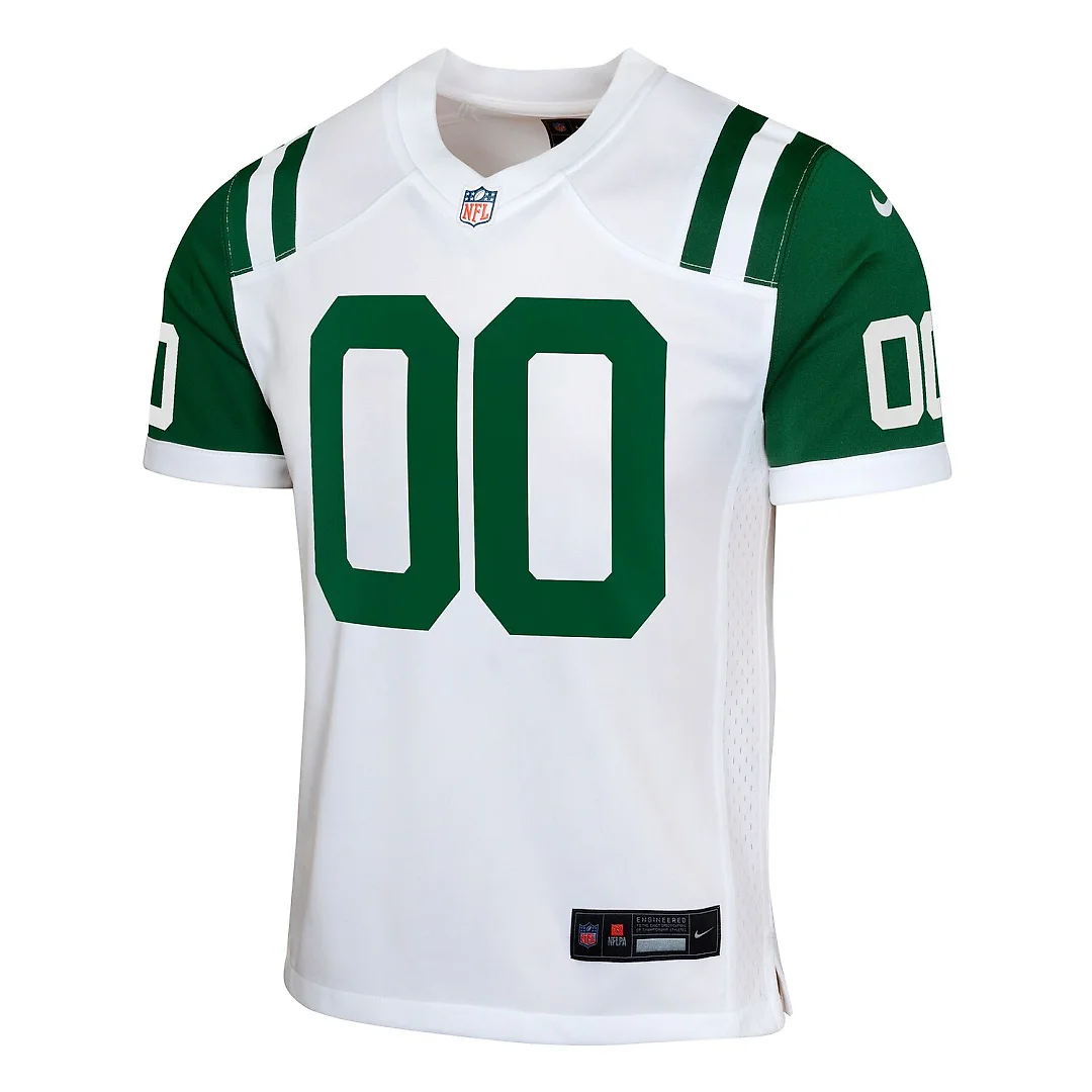 Zennovawear New York Jets Youth Classic Alternate Custom Replica Jersey - White