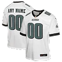 Zennovawear Philadelphia Eagles Youth Away Custom Game Jersey - White