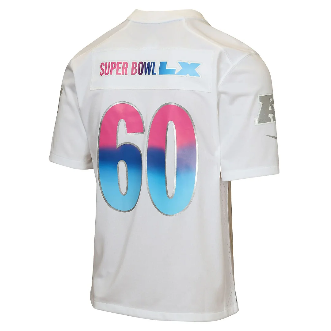 Zennovawear Super Bowl LX Youth Game Jersey - White