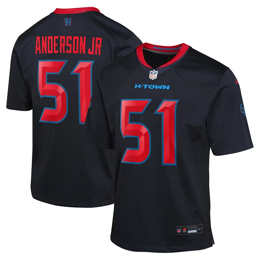 Zennovawear Will Anderson Jr. Houston Texans Youth Game Jersey - Navy