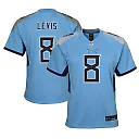 Zennovawear Will Levis Tennessee Titans Youth Game Jersey - Light Blue