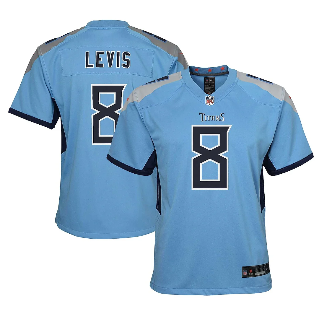 Zennovawear Will Levis Tennessee Titans Youth Game Jersey - Light Blue