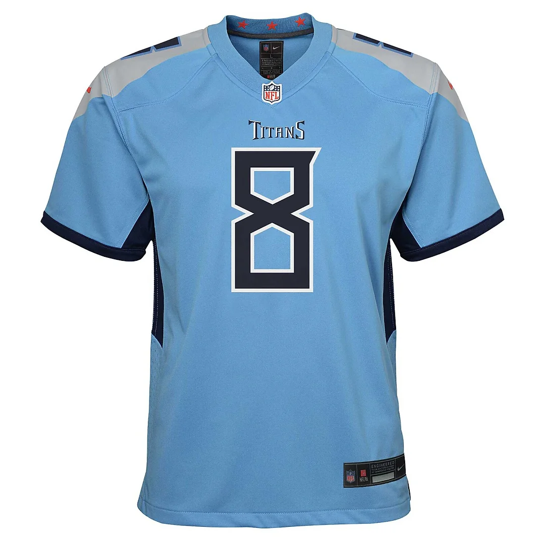 Zennovawear Will Levis Tennessee Titans Youth Game Jersey - Light Blue
