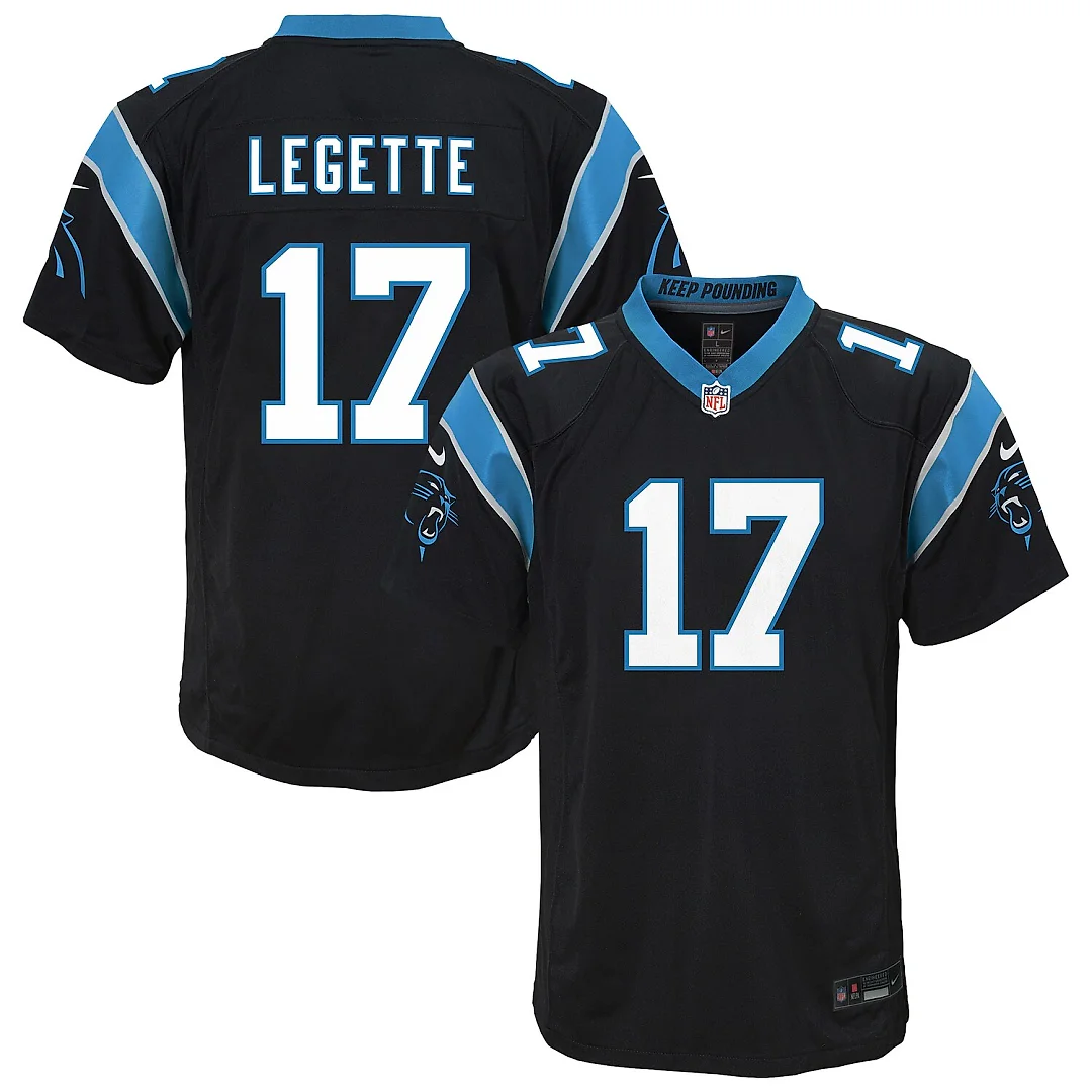 Zennovawear Xavier Legette Carolina Panthers Youth Team Game Jersey - Black