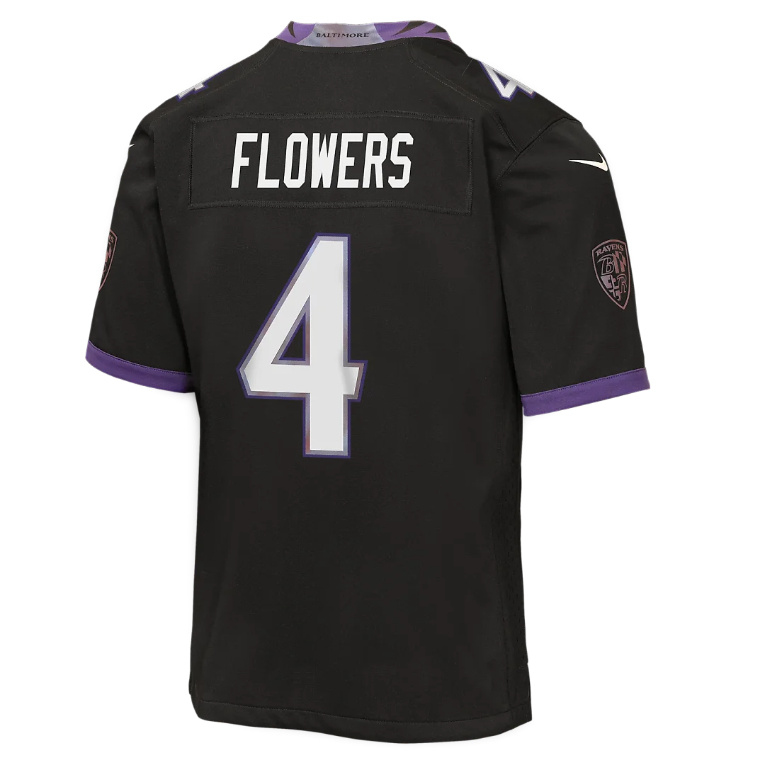 Zennovawear Zay Flowers Baltimore Ravens Youth Alternate Game Jersey - Black