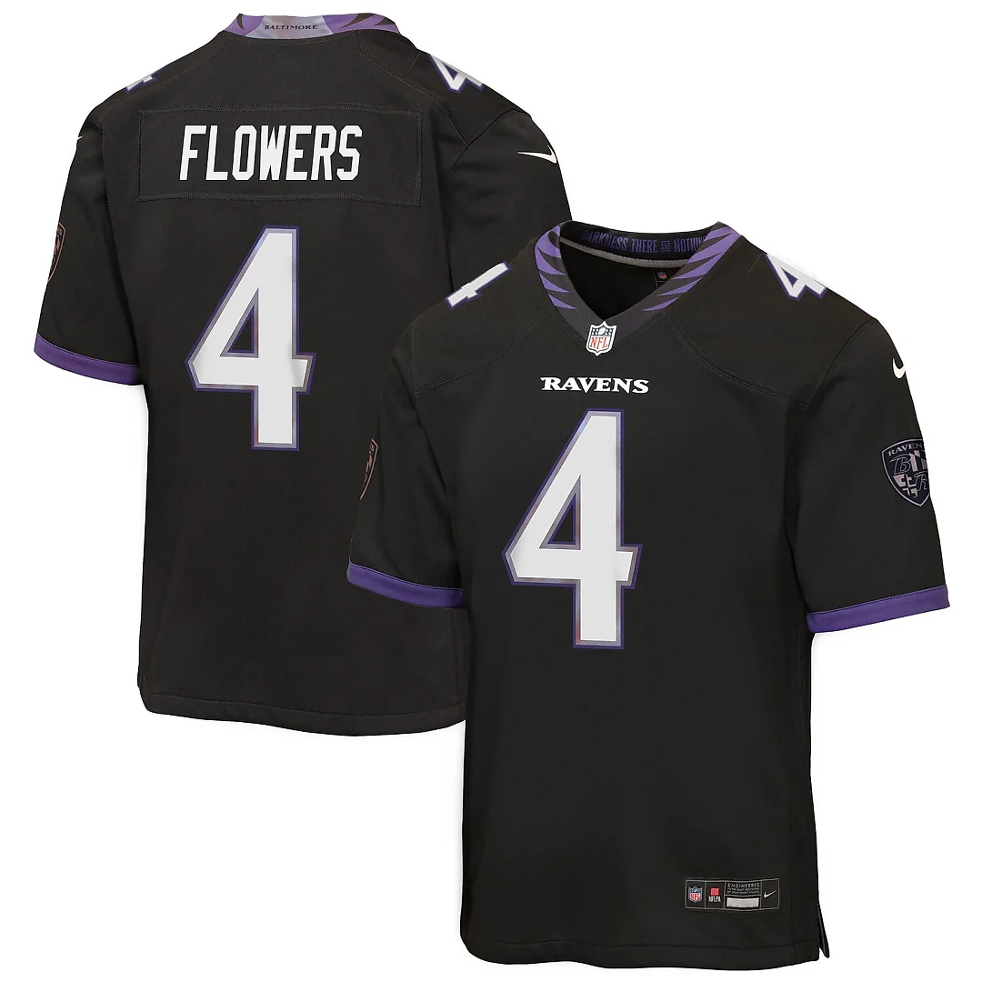 Zennovawear Zay Flowers Baltimore Ravens Youth Alternate Game Jersey - Black