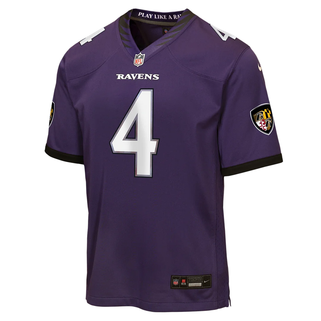 Zennovawear Zay Flowers Baltimore Ravens Youth Game Jersey - Purple