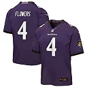 Zennovawear Zay Flowers Baltimore Ravens Youth Game Jersey - Purple