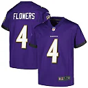 Zennovawear Zay Flowers Baltimore Ravens Youth Game Jersey - Purple