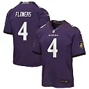 Zennovawear Zay Flowers Baltimore Ravens Youth Game Jersey - Purple