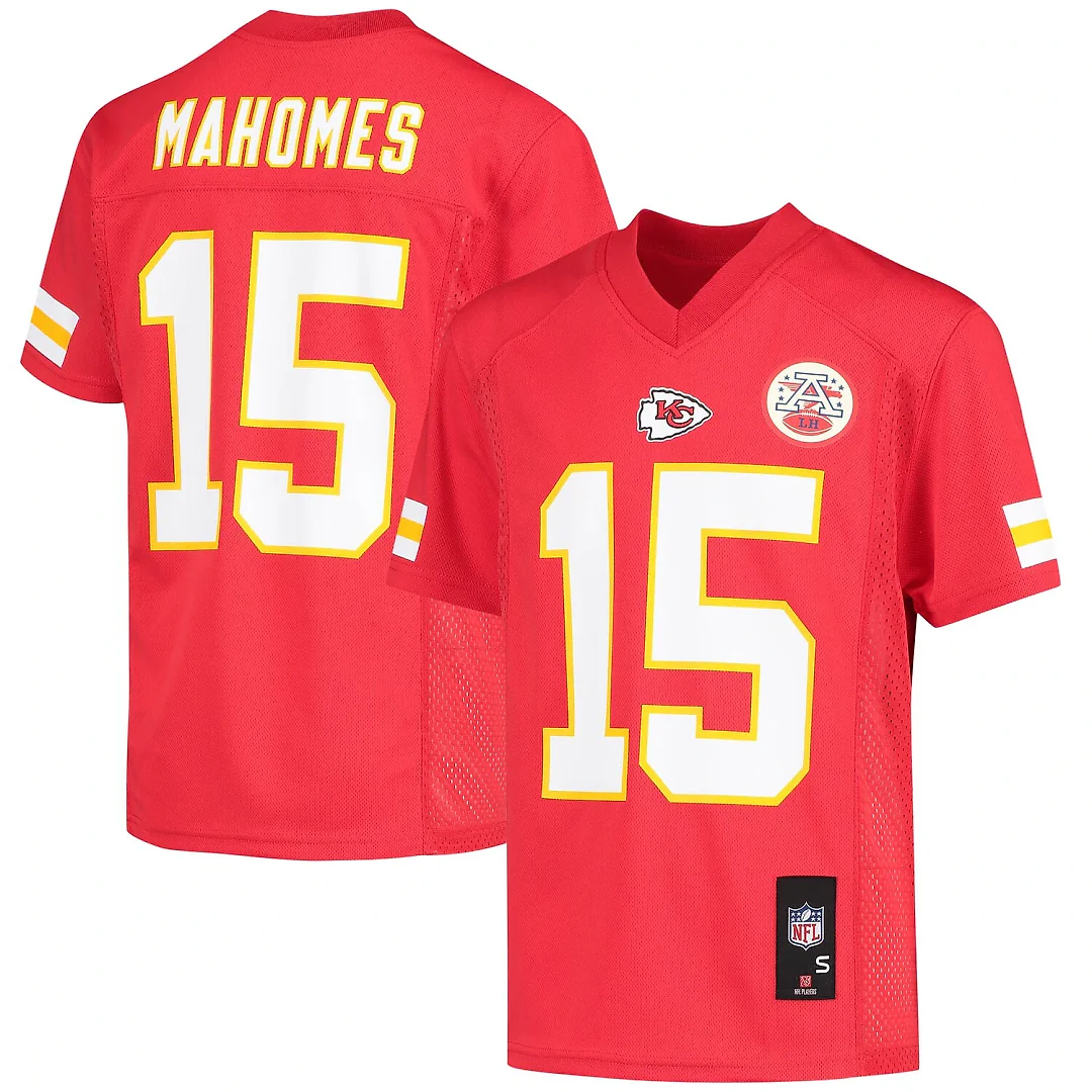 Zennovawear Patrick Mahomes Kansas City Chiefs Youth Replica Jersey - Red