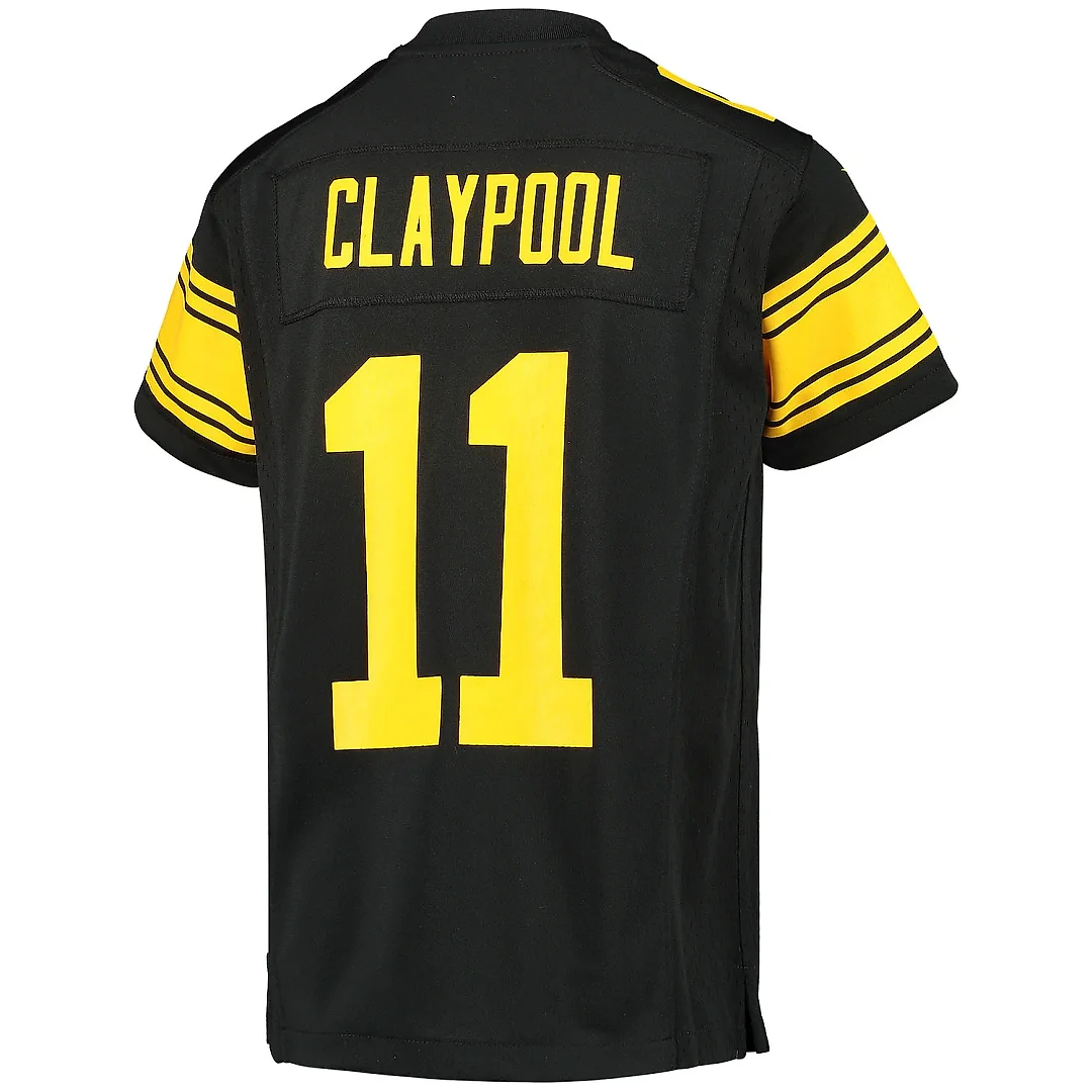 Zennovawear Youth Pittsburgh Steelers Chase Claypool Black Alternate Player Game Jersey